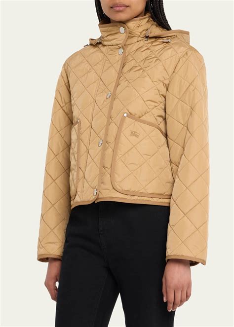 burberry quilted jacket with hood.